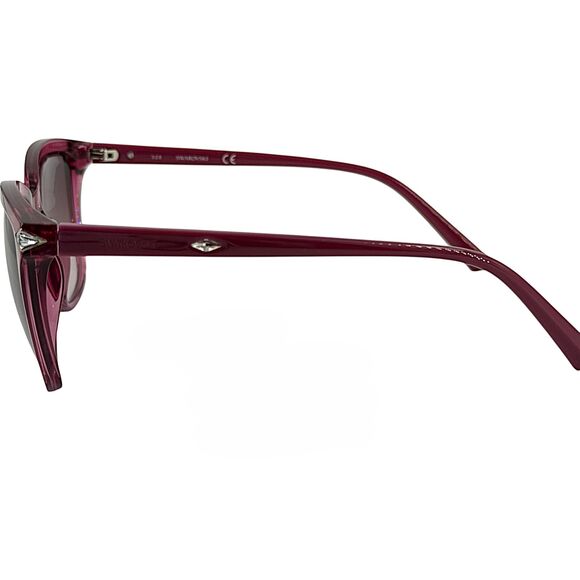 Swarovski SK192 Womens Plastic Sunglass 72T Pink w Dark Burgundy Gradient 55-17 - Picture 4 of 5